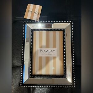 *New* Bombay Mirror Frame with Black Beaded Trim